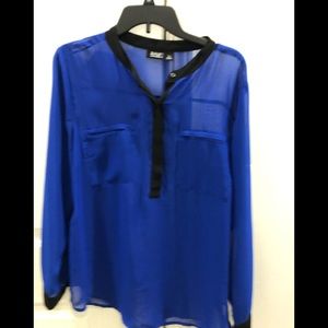 Royal blue button-up